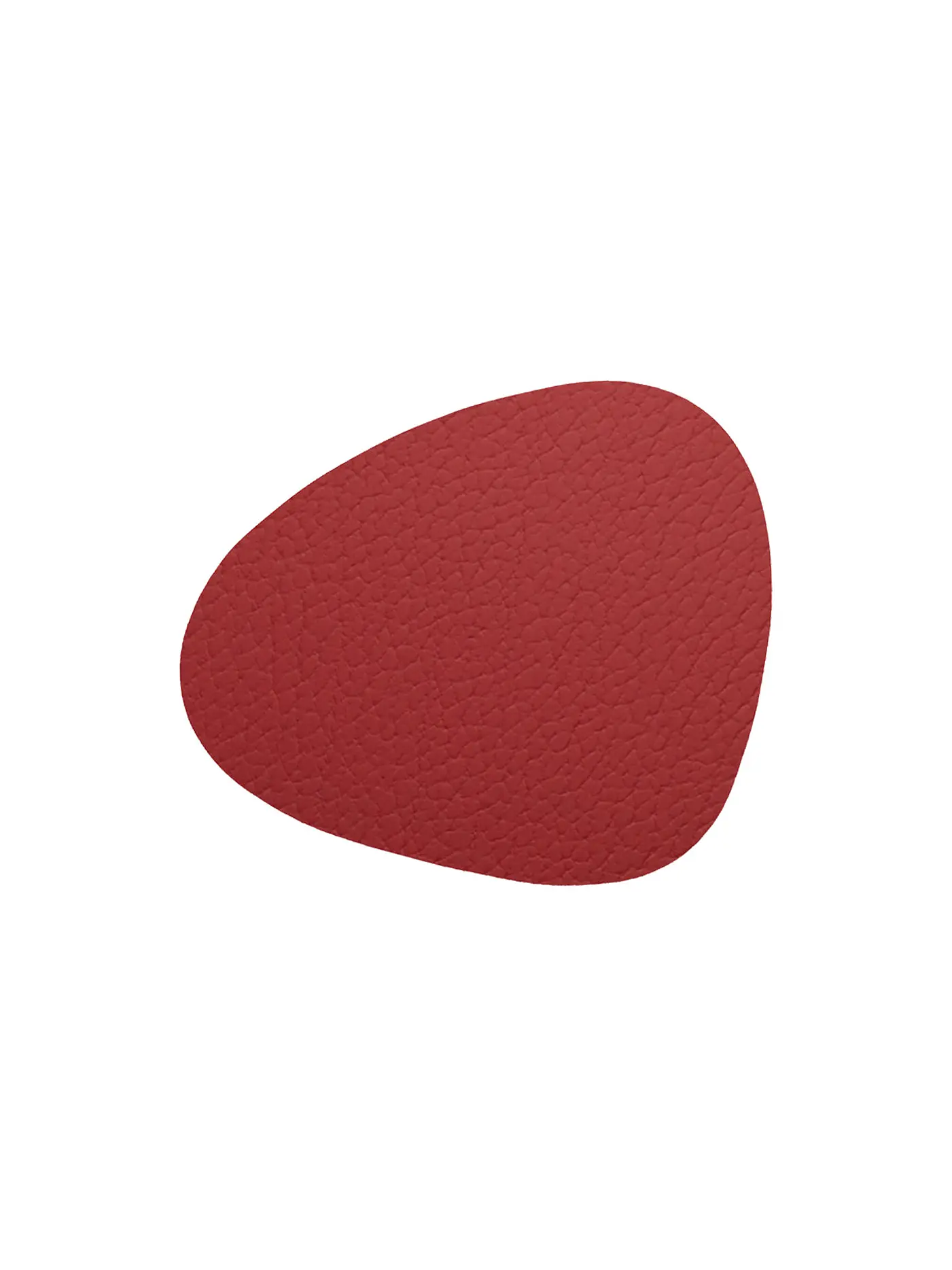 LIND DNA | Leder-Untersetzer oval Bull 11x13cm Red | 